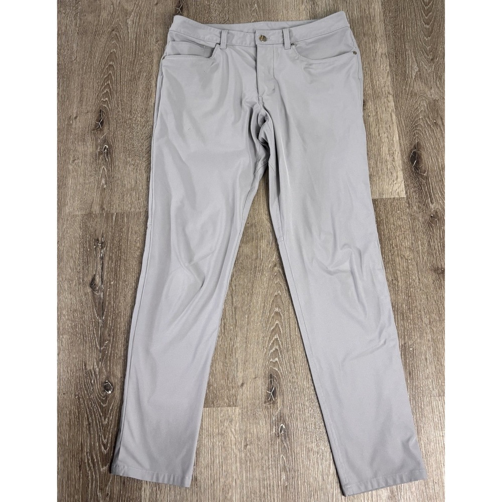 Lululemon Mens 31x31 Gray ABC Slim‎ Fit 5 Pocket Warpstreme LM5552S Pants